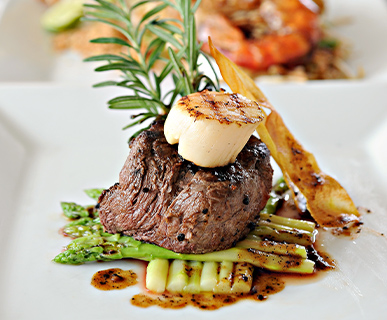 filet mignon dinner at educational seminars